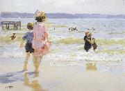 Edward Henry Potthast Prints At the Seashore Sweden oil painting artist